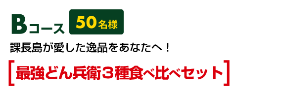 Bコース　最強どん兵衛３種食べ比べセット　50名様
